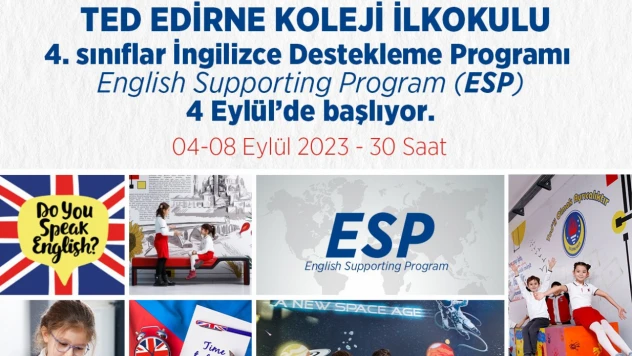 TED Edirne Koleji'nde İngilizce Destekleme Programı eğitimi düzenlenecek