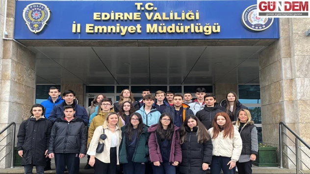 TED Edirne Koleji öğrencilerinden emniyet ve jandarmaya ziyaret