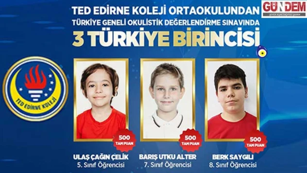 TED Edirne Koleji öğrencilerinden bir başarı daha