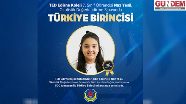TED Edirne Koleji Öğrencisi Ülke Şampiyonu Oldu