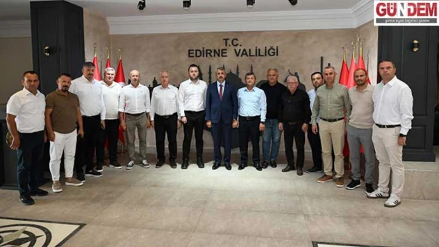 Vali Sezer, oda başkanları ve çeltik üreticilerini kabul etti
