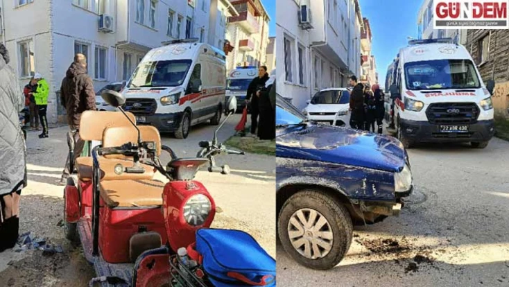 Elektrikli bisiklet kazası: 1’i kadın 2’si çocuk 3 yaralı