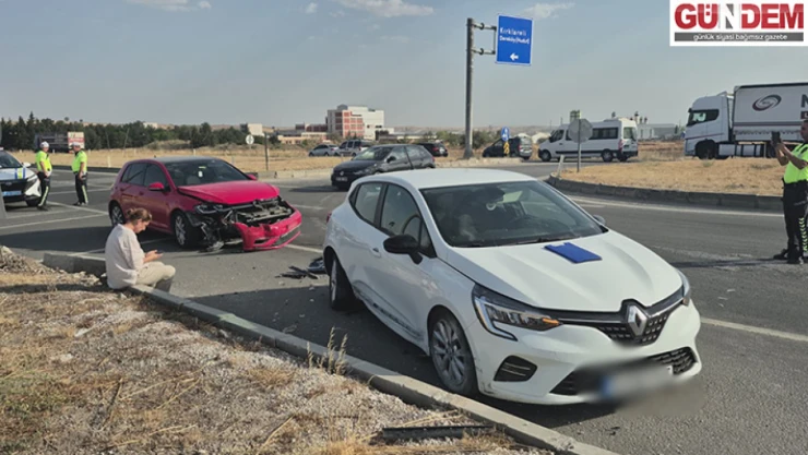 2 otomobil çarpıştı, 1 yaralı