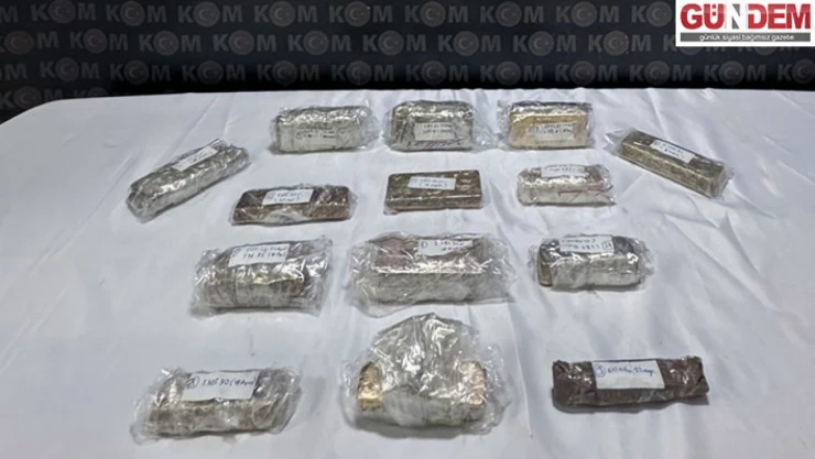 25 kilo 190 gram gümrüksüz altınla yakalandı