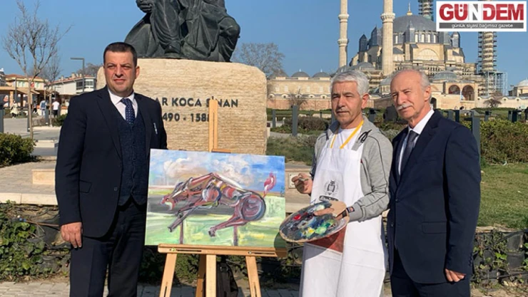25 ressamın fırçasından Edirne resmediliyor