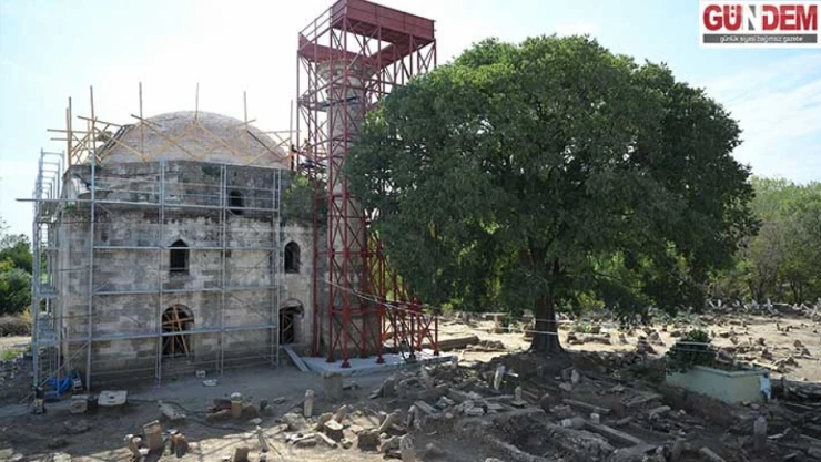 547 yıllık caminin restorasyon çalışmaları devam ediyor