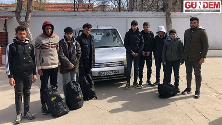 8 düzensiz göçmen yakalandı