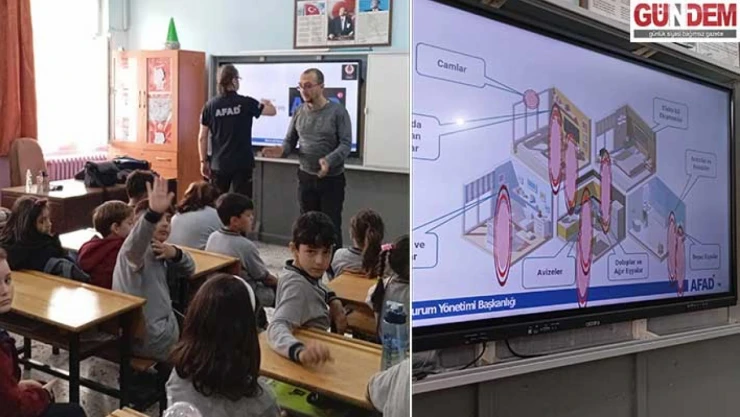 AFAD ekiplerinden uygulamalı afet farkındalık eğitimi