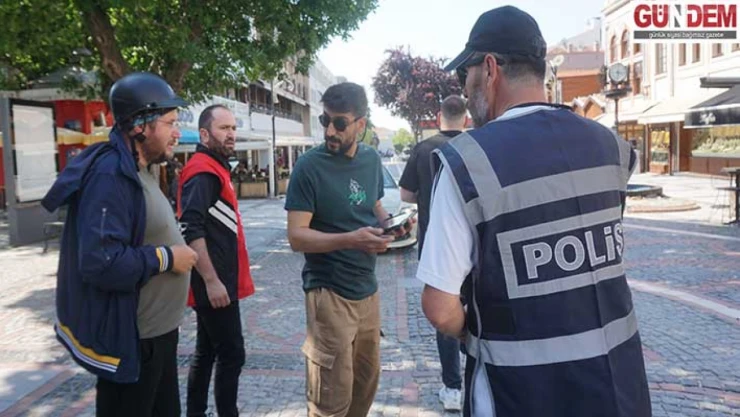Bayram öncesi şehir merkezinde GBT kontrolü yapıldı
