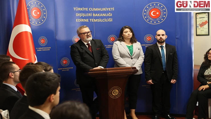 Bulgaristan'dan gelen genç diplomatlar Edirne'de ziyaretlerde bulundu.