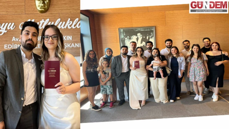 Burcu ve Rıdvan çifti nikâh merasimi ile hayatlarını birleştirdi