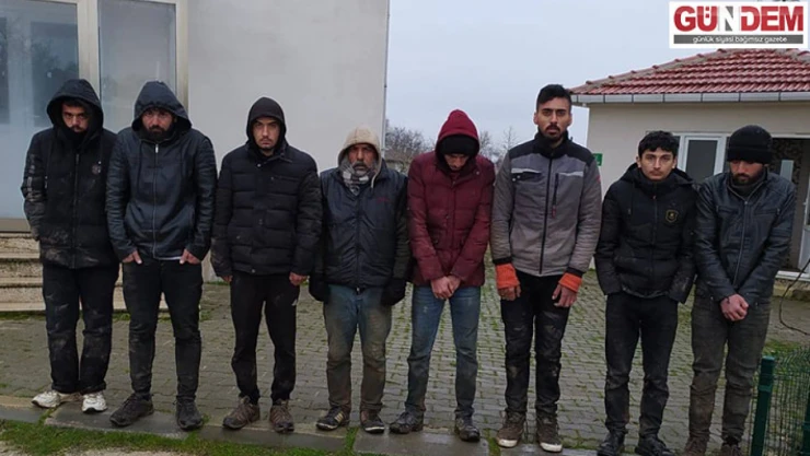 Edirne'de 8 düzensiz göçmen yakalandı