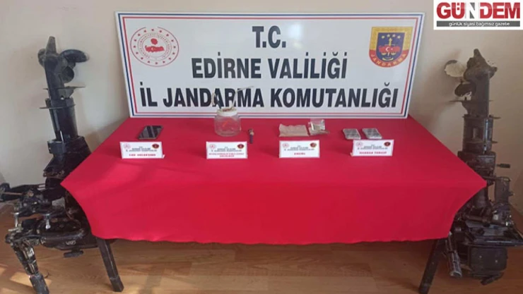 Edirne'de çalıntı tekne motoru ele geçirildi