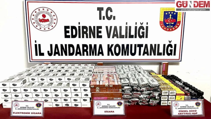 Edirne'de gümrük kaçağı ürünler ele geçirildi