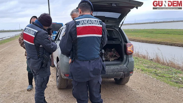 Edirne'de kara avcılığı yapan 2 şahıs yakalandı