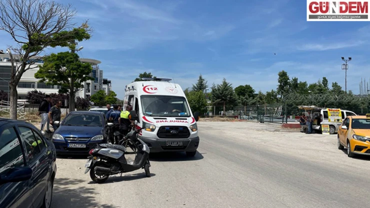Edirne'de otomobille çarpışan motosiklet sürücüsü yaralandı