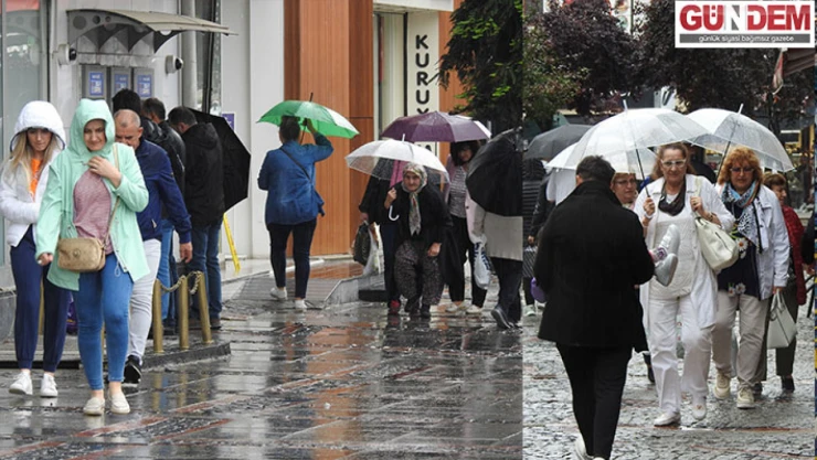 Edirne'de yağmur etkili oldu