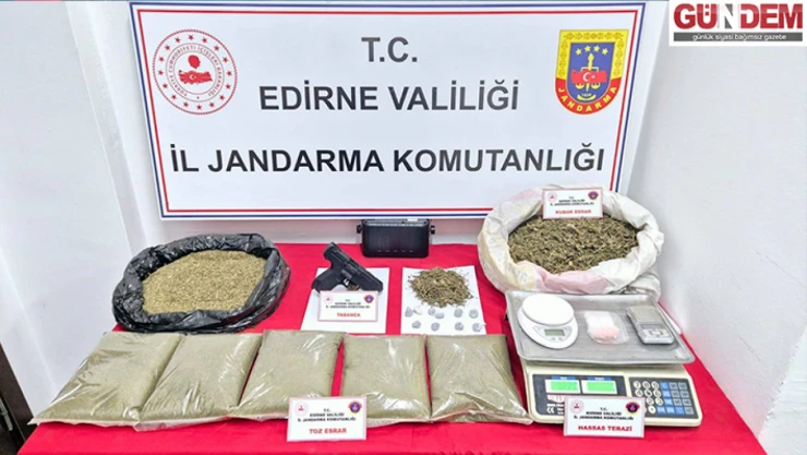 Edirne'deki uyuşturucu operasyonunda yakalanan 2 şüpheli tutuklandı