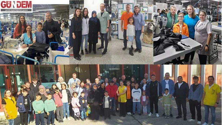 Edirne Giyim Sanayi aileleri fabrikada ağırlıyor