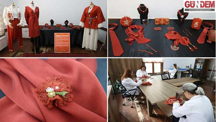 'Efsane renk' Edirne kırmızısı usta ellerde moda ürünlerine dönüşüyor