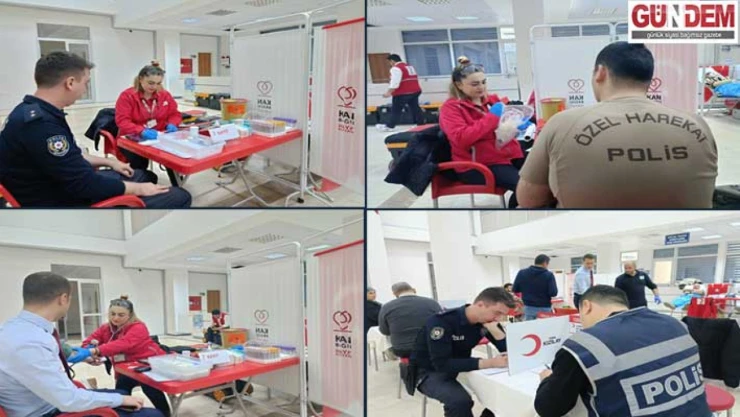 Emniyet ve Kızılay iş birliğinde kan bağışı etkinliği