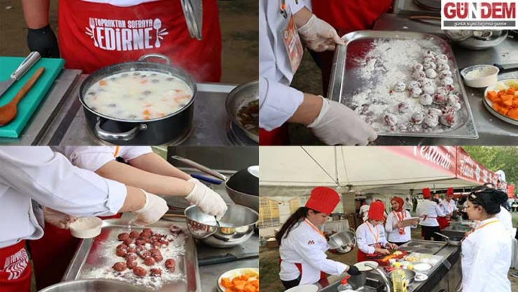 En lezzetli ekşili köfteyi yapmak için yarıştılar