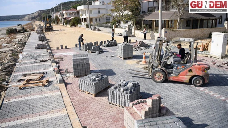 Erikli'de yol yapım çalışmaları sürüyor