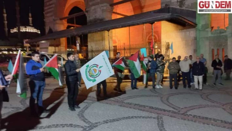 Filistin halkı için Edirne'de dua ve destek