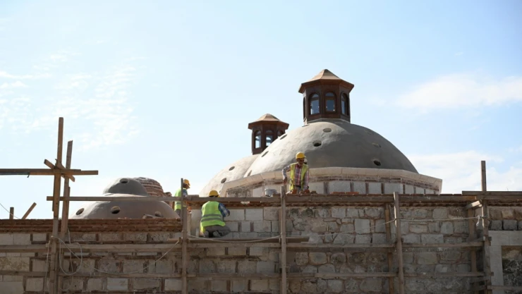 Gazi Mihal Hamamı'nda restorasyon tüm hızıyla sürüyor