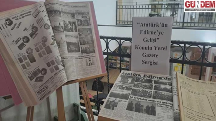 Gazi'nin kente son gelişini manşetlere taşıyan gazeteler sergilendi