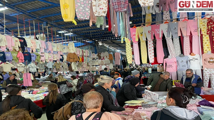 Güneşli hava pazara ilgiyi arttırdı
