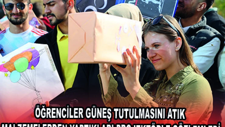 ÖĞRENCİLER GÜNEŞ TUTULMASINI ATIK MALZEMELERDEN YAPTIKLARI PROJEKTÖRLE GÖZLEMLEDİ