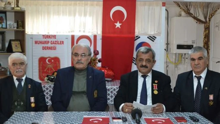 Gazilerden Mehmetçik'e destek