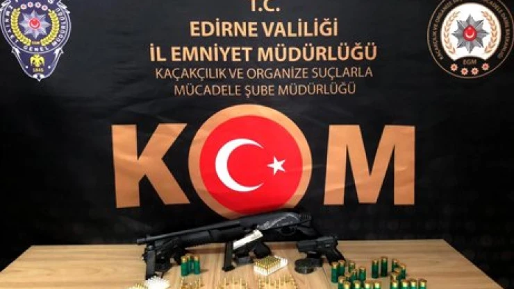 Edirne'de silah kaçakçılığı