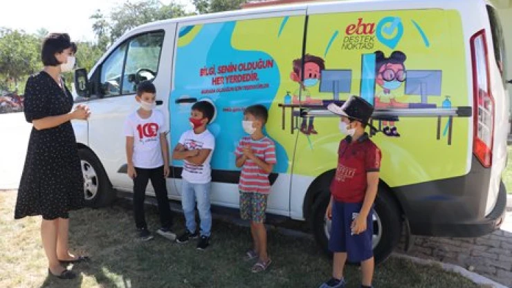 EBA mobil aracı köylerde