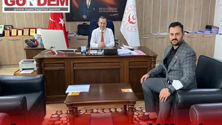 Yeniimaret Muhtarı Eren KAÇARLAR'dan AÇSH Müdürü Özbaş'a ziyaret