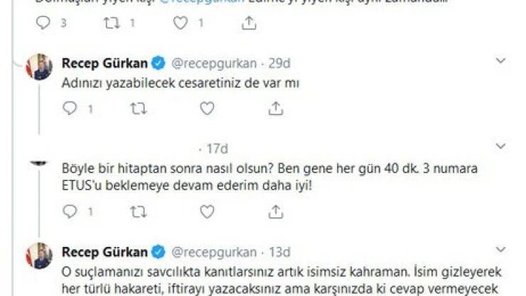 Gürkan 'Mahkemede görüşürüz'