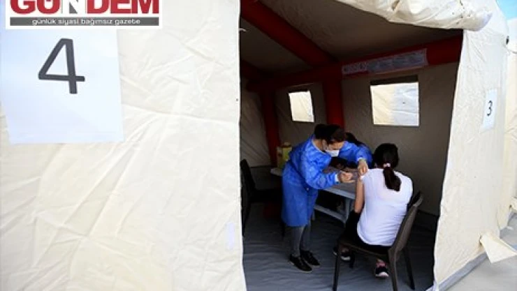 Trakya'da OSB çalışanları aşılama faaliyetlerine yoğun ilgi gösteriyor