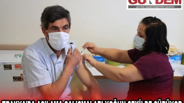 TRAKYA'DA AŞILAMA ÇALIŞMALARI YOĞUN ŞEKİLDE SÜRÜYOR