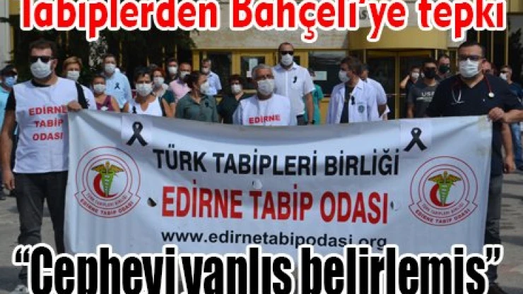 Tabiplerden Bahçeli'ye tepki