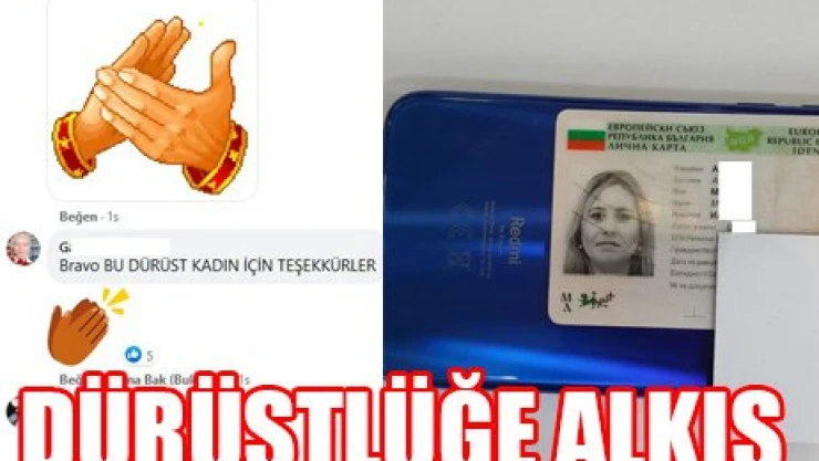 DÜRÜSTLÜĞE ALKIŞ