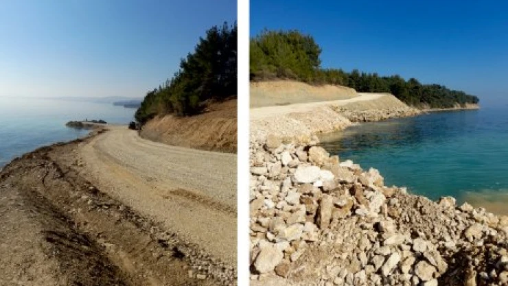 Saros'ta tahribata devam