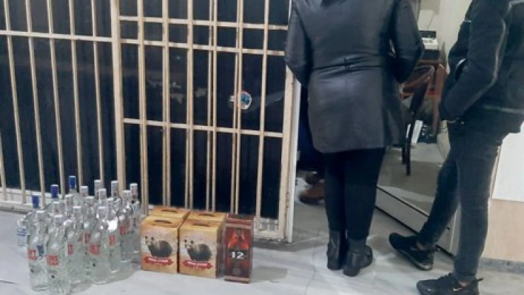 Jandarmadan kaçak içki operasyonu