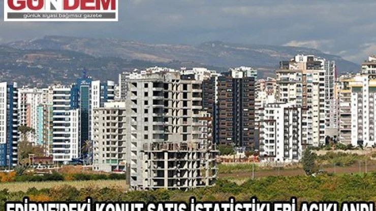 Edirne'deki konut satış istatistikleri açıklandı