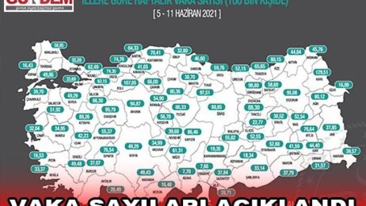 Vaka sayıları açıklandı