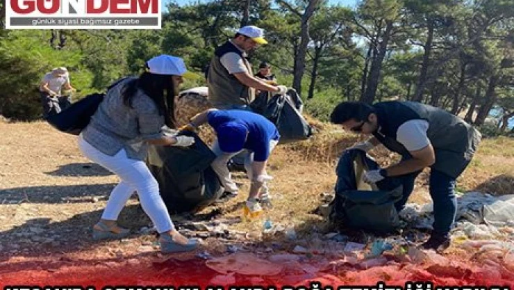 Keşan'da ormanlık alanda doğa temizliği yapıldı