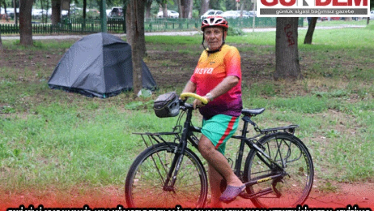 Eski milli sporcu Kovid-19'la mücadele eden sağlık çalışanlarına moral vermek için pedal çeviriyor