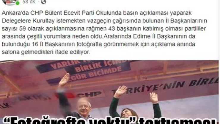 Fotoğrafta yoktu tartışması