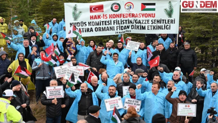 Hak-İş Hatıra Ormanı'nda fidan dikim töreni düzenlendi.