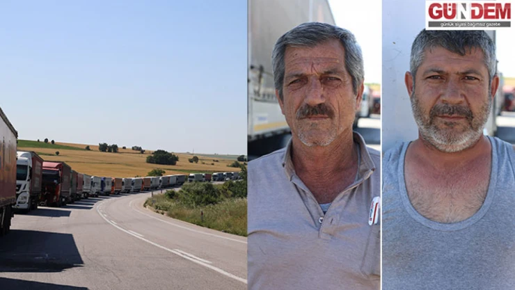 Hamzabeyli'de 24 kilometre tır kuyruğu oluştu
